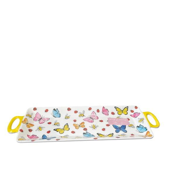 SPRING GATHERINGS Spring Pop of Color Butterflies Melamine Serving Tray 18x6 NEW - Picture 10 of 13